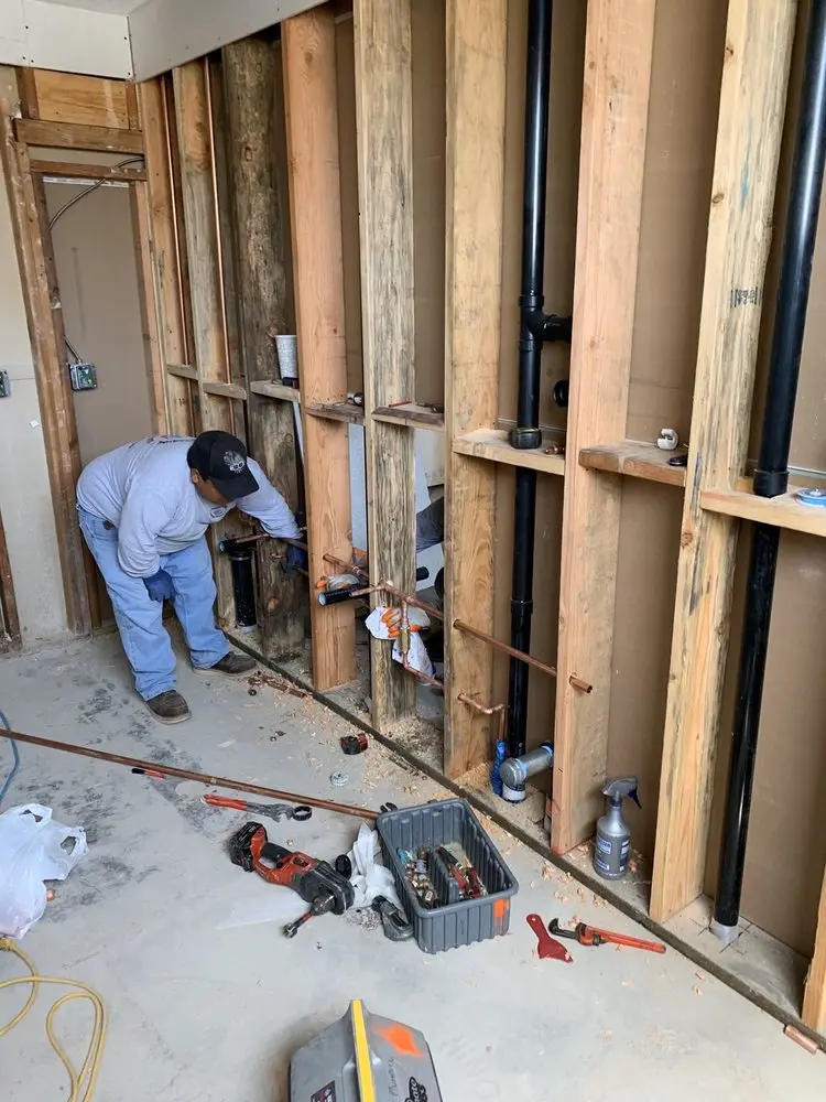 Commercial rough-in plumbing for Water Heater Replacement in Cedar Lake